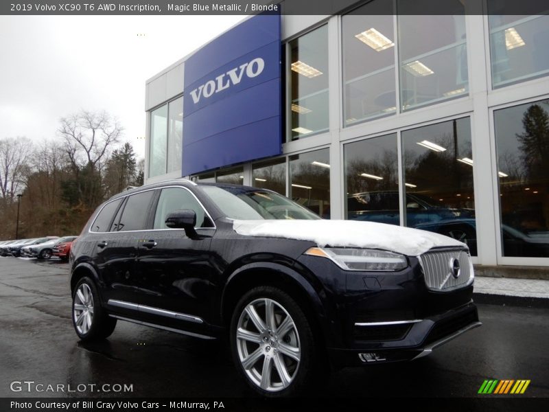 Magic Blue Metallic / Blonde 2019 Volvo XC90 T6 AWD Inscription