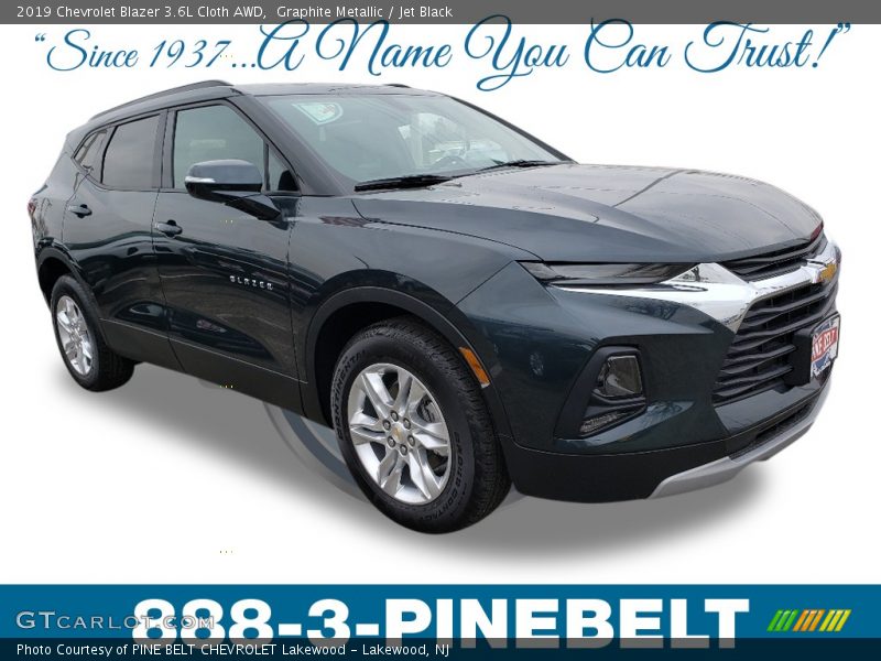 Graphite Metallic / Jet Black 2019 Chevrolet Blazer 3.6L Cloth AWD