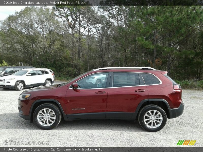 Velvet Red Pearl / Black 2019 Jeep Cherokee Latitude