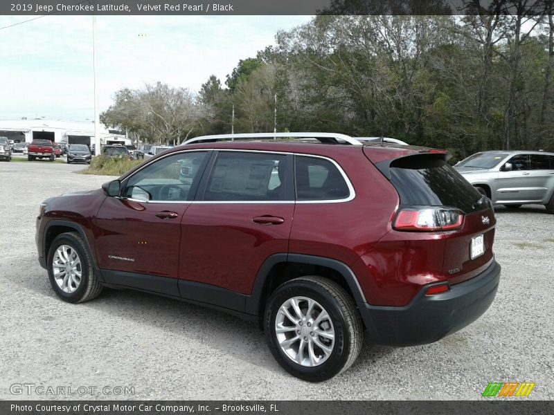 Velvet Red Pearl / Black 2019 Jeep Cherokee Latitude