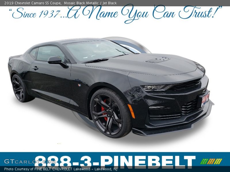 Mosaic Black Metallic / Jet Black 2019 Chevrolet Camaro SS Coupe