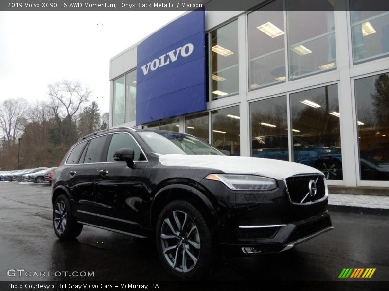 Onyx Black Metallic / Maroon 2019 Volvo XC90 T6 AWD Momentum