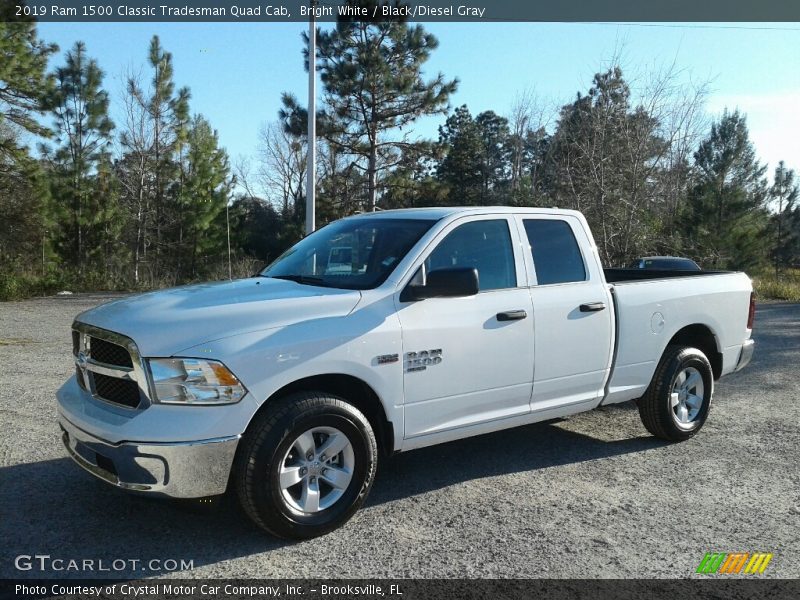 Bright White / Black/Diesel Gray 2019 Ram 1500 Classic Tradesman Quad Cab