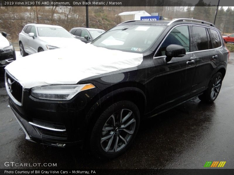 Onyx Black Metallic / Maroon 2019 Volvo XC90 T6 AWD Momentum