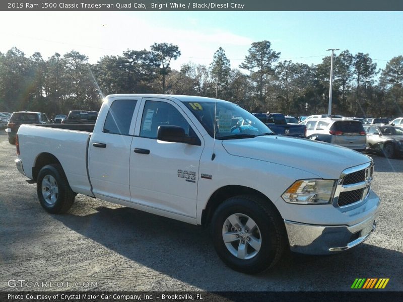 Bright White / Black/Diesel Gray 2019 Ram 1500 Classic Tradesman Quad Cab
