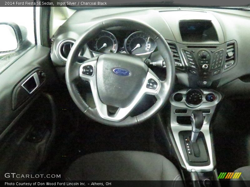 Ingot Silver / Charcoal Black 2014 Ford Fiesta SE Sedan