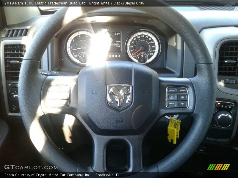 Bright White / Black/Diesel Gray 2019 Ram 1500 Classic Tradesman Quad Cab
