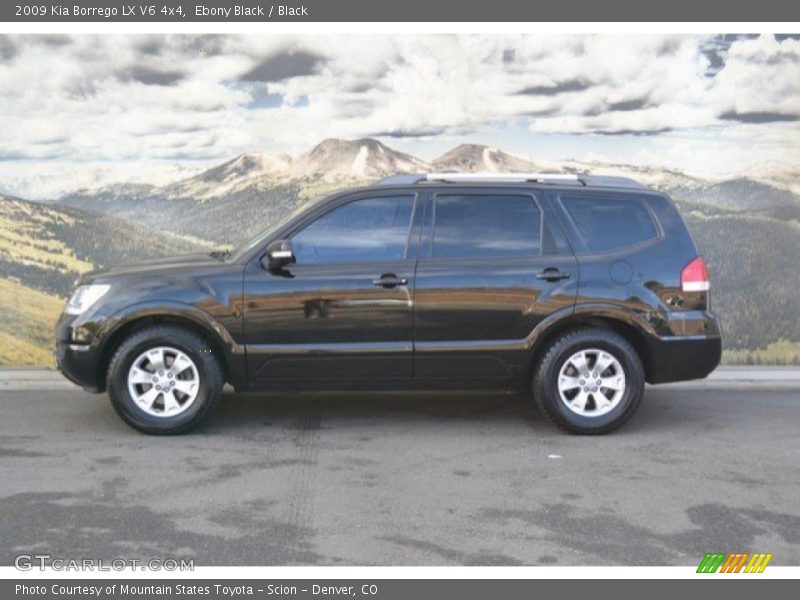 Ebony Black / Black 2009 Kia Borrego LX V6 4x4