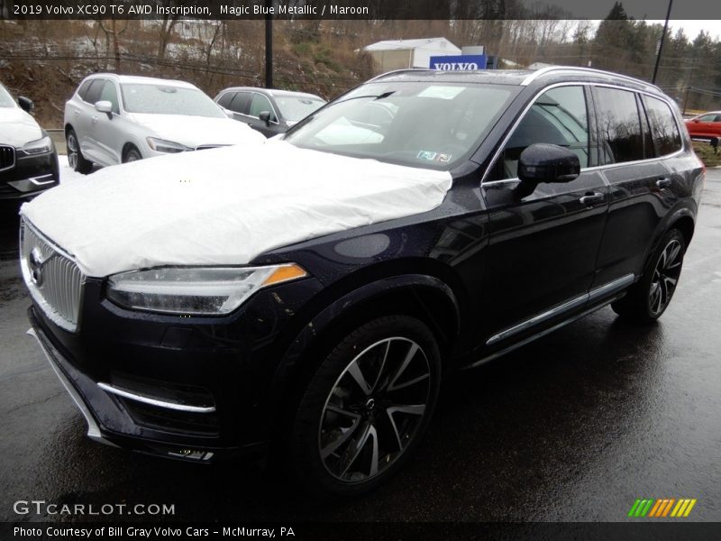 Magic Blue Metallic / Maroon 2019 Volvo XC90 T6 AWD Inscription