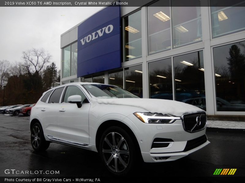 Crystal White Metallic / Blonde 2019 Volvo XC60 T6 AWD Inscription