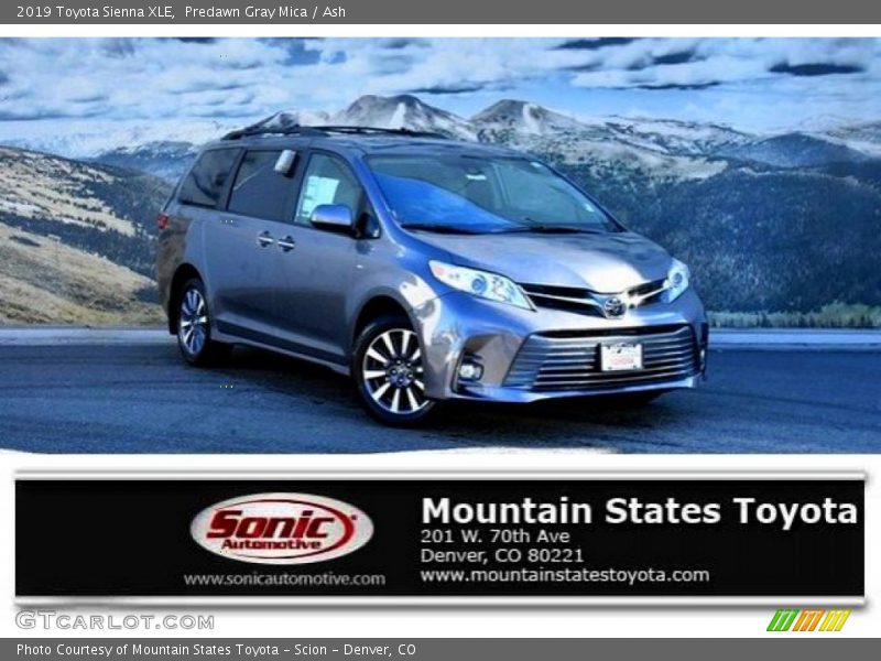 Predawn Gray Mica / Ash 2019 Toyota Sienna XLE