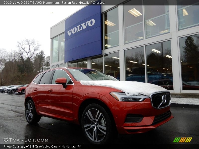 Fusion Red Metallic / Charcoal 2019 Volvo XC60 T6 AWD Momentum