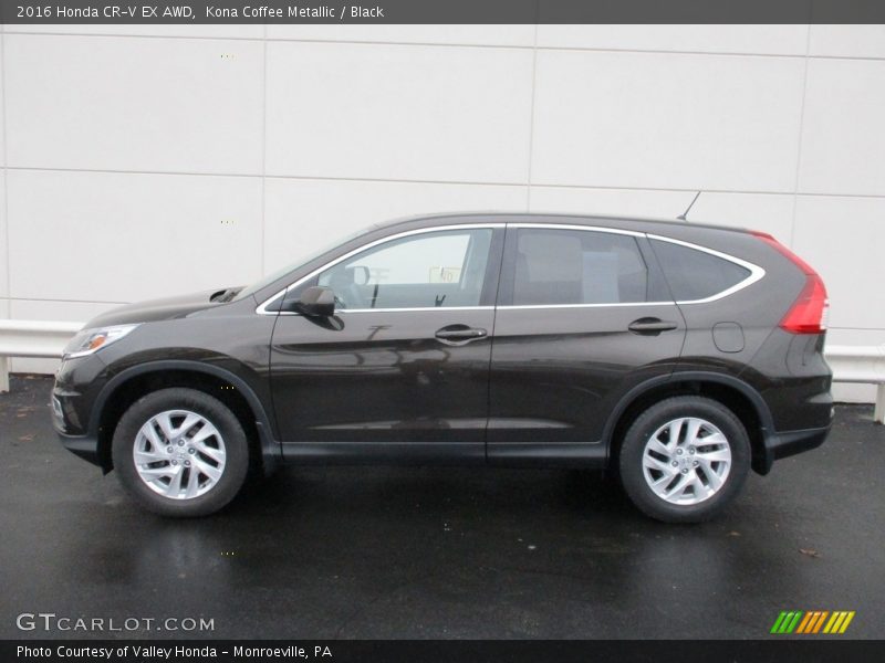 Kona Coffee Metallic / Black 2016 Honda CR-V EX AWD