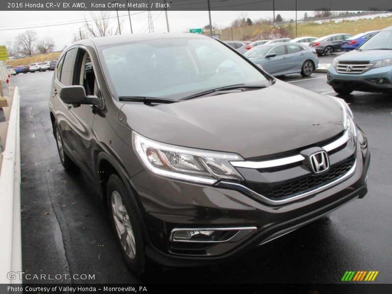 Kona Coffee Metallic / Black 2016 Honda CR-V EX AWD