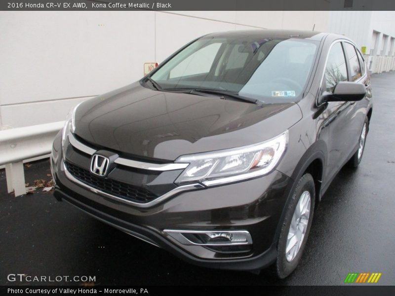 Kona Coffee Metallic / Black 2016 Honda CR-V EX AWD