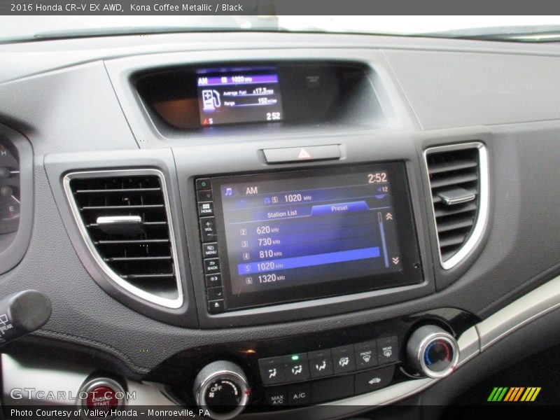 Kona Coffee Metallic / Black 2016 Honda CR-V EX AWD
