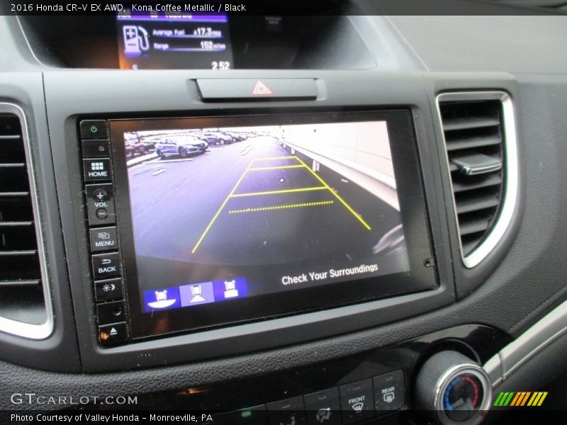 Kona Coffee Metallic / Black 2016 Honda CR-V EX AWD