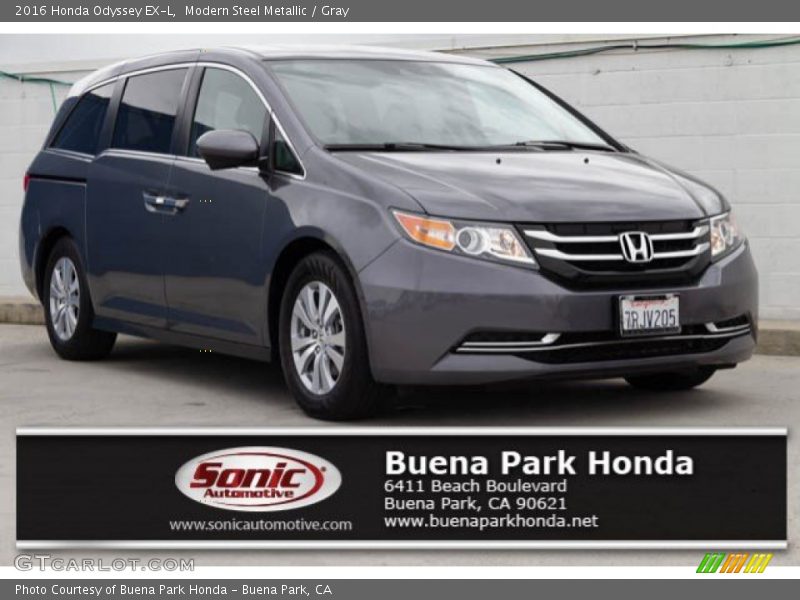 Modern Steel Metallic / Gray 2016 Honda Odyssey EX-L