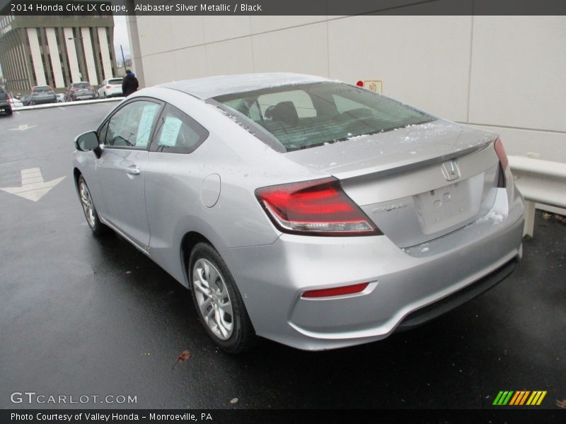Alabaster Silver Metallic / Black 2014 Honda Civic LX Coupe