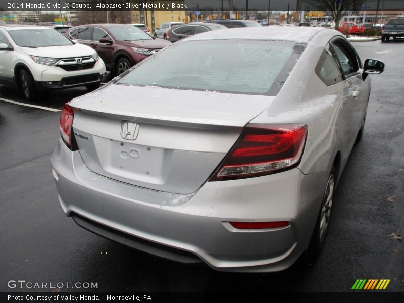 Alabaster Silver Metallic / Black 2014 Honda Civic LX Coupe