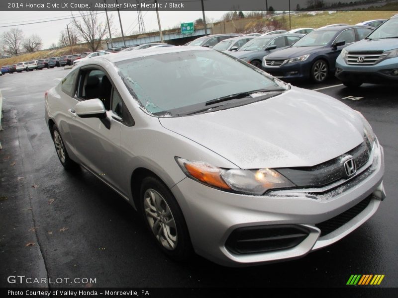 Alabaster Silver Metallic / Black 2014 Honda Civic LX Coupe