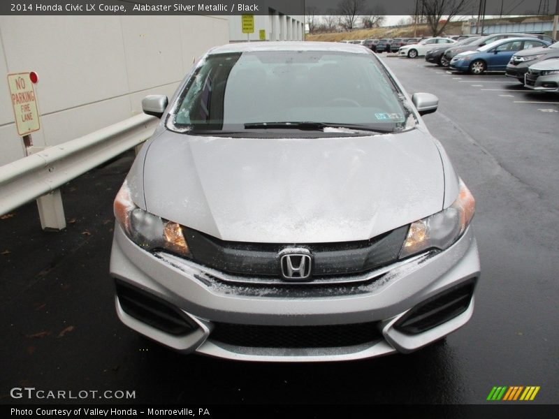 Alabaster Silver Metallic / Black 2014 Honda Civic LX Coupe