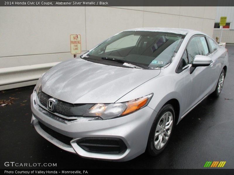 Alabaster Silver Metallic / Black 2014 Honda Civic LX Coupe