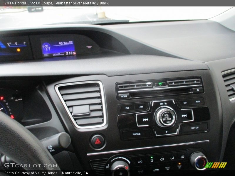Alabaster Silver Metallic / Black 2014 Honda Civic LX Coupe