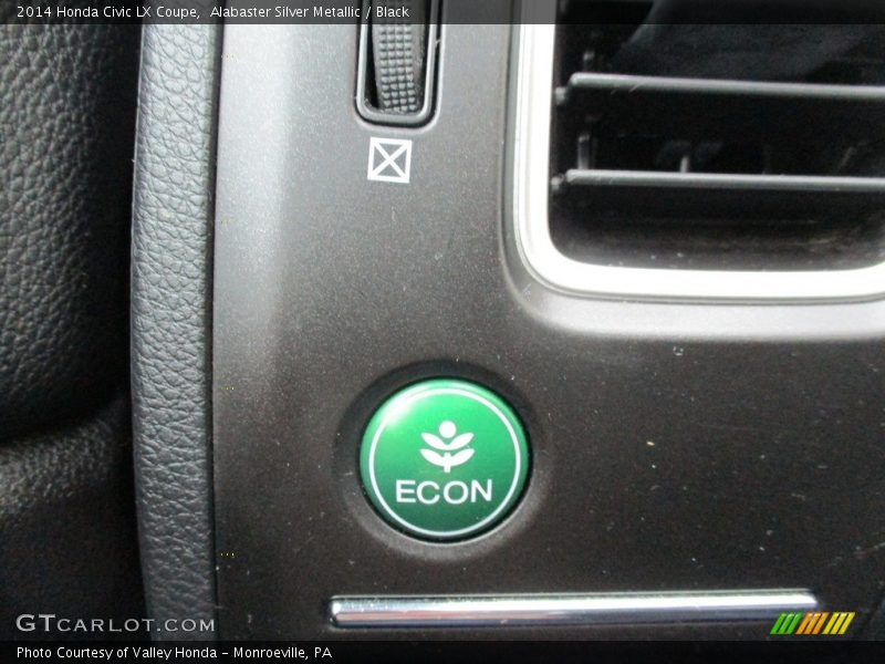 Alabaster Silver Metallic / Black 2014 Honda Civic LX Coupe