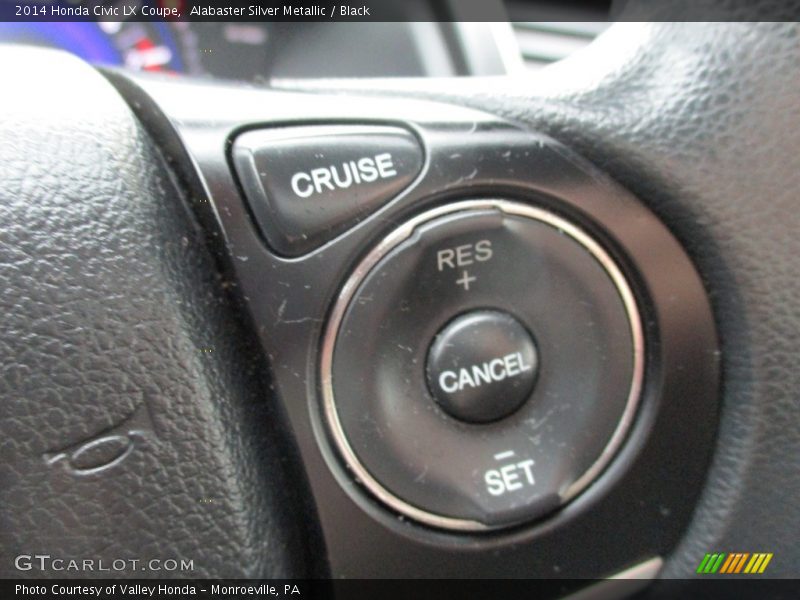 Alabaster Silver Metallic / Black 2014 Honda Civic LX Coupe