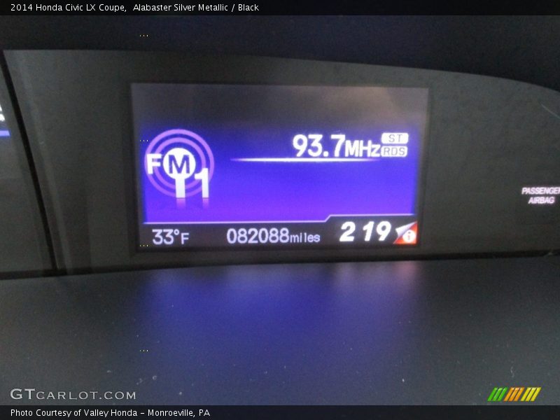 Alabaster Silver Metallic / Black 2014 Honda Civic LX Coupe