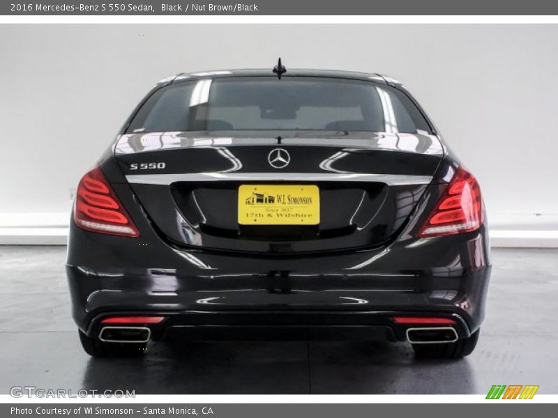 Black / Nut Brown/Black 2016 Mercedes-Benz S 550 Sedan