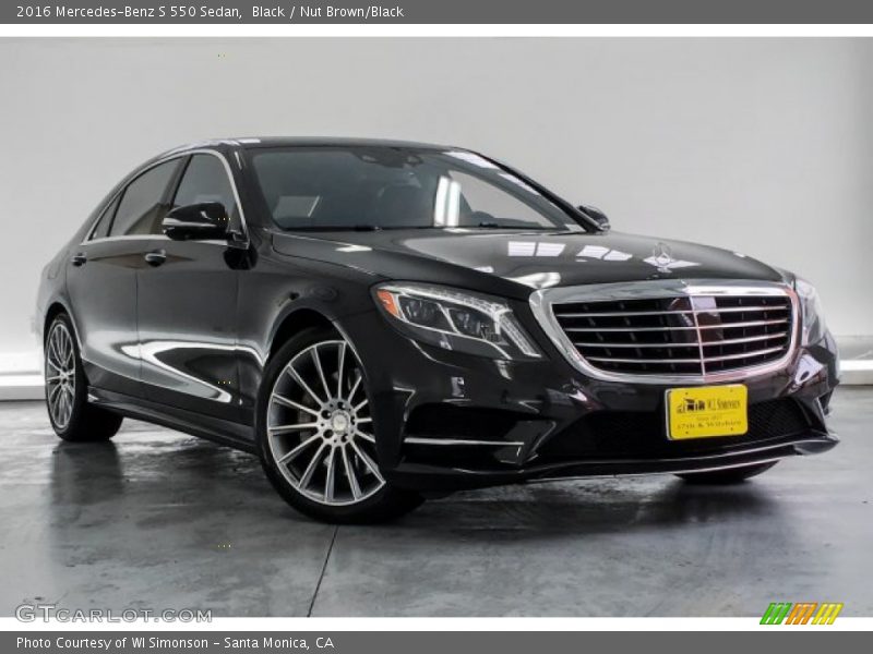 Black / Nut Brown/Black 2016 Mercedes-Benz S 550 Sedan