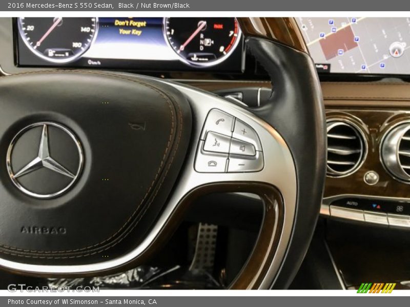 Black / Nut Brown/Black 2016 Mercedes-Benz S 550 Sedan