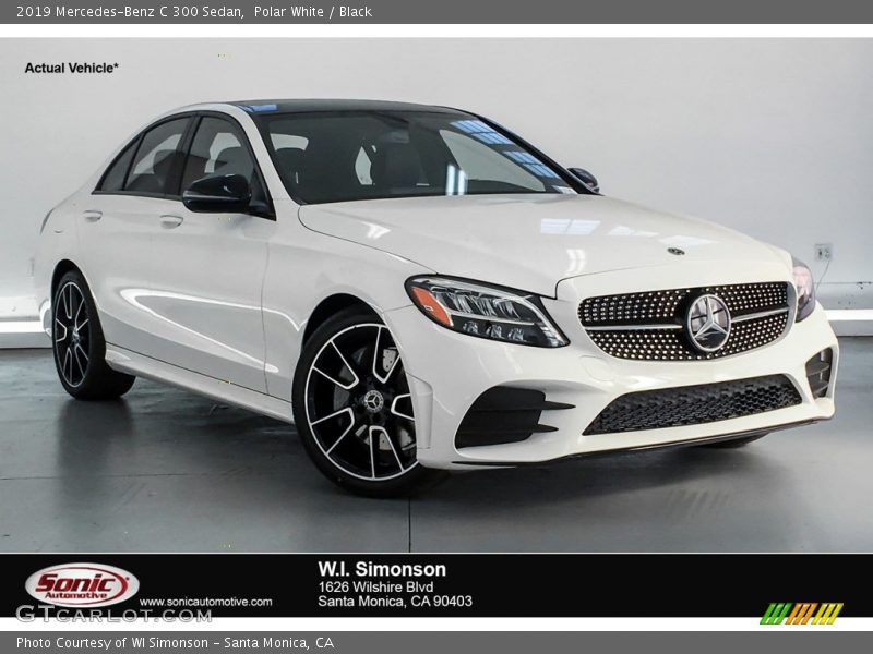 Polar White / Black 2019 Mercedes-Benz C 300 Sedan