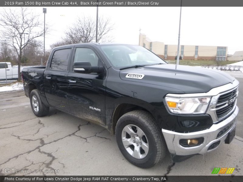 Black Forest Green Pearl / Black/Diesel Gray 2019 Ram 1500 Big Horn Crew Cab 4x4