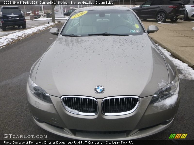 Platinum Bronze Metallic / Cream Beige 2008 BMW 3 Series 328i Convertible