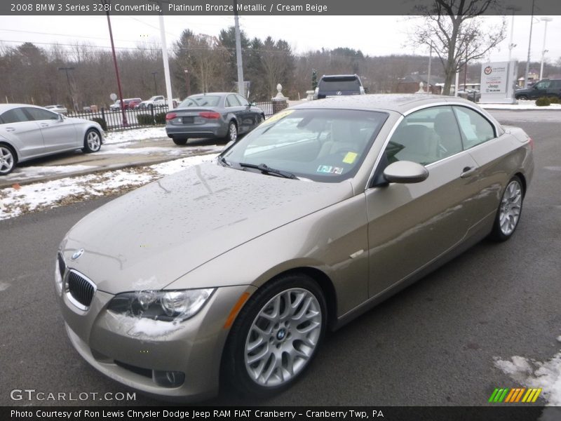 Platinum Bronze Metallic / Cream Beige 2008 BMW 3 Series 328i Convertible