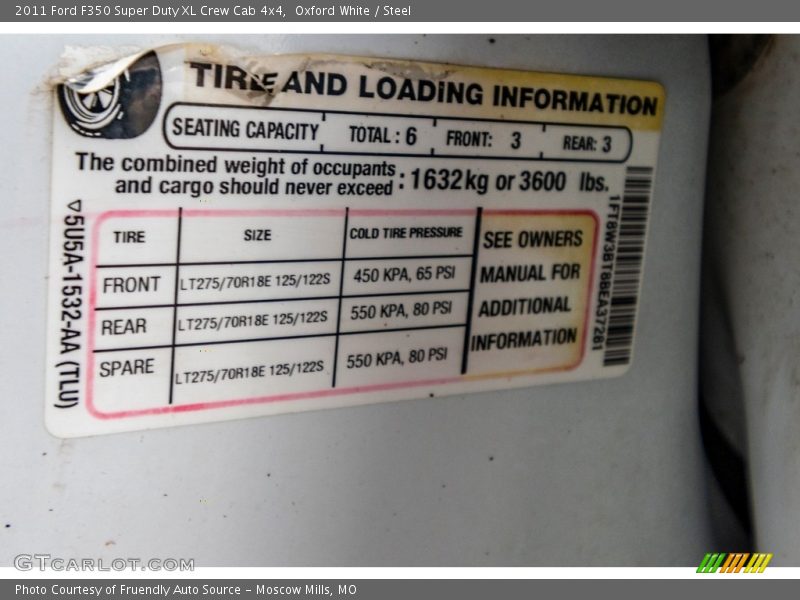 Oxford White / Steel 2011 Ford F350 Super Duty XL Crew Cab 4x4