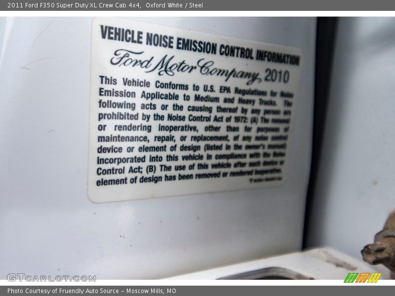 Oxford White / Steel 2011 Ford F350 Super Duty XL Crew Cab 4x4