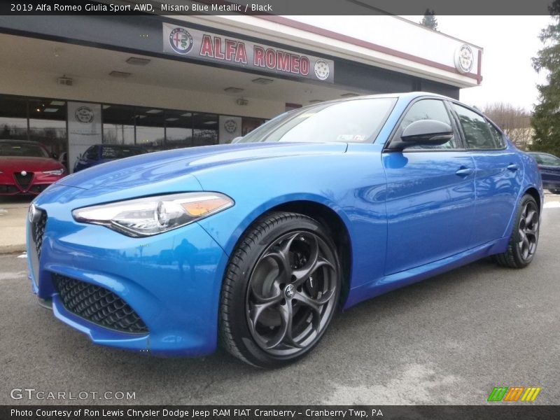 Misano Blue Metallic / Black 2019 Alfa Romeo Giulia Sport AWD