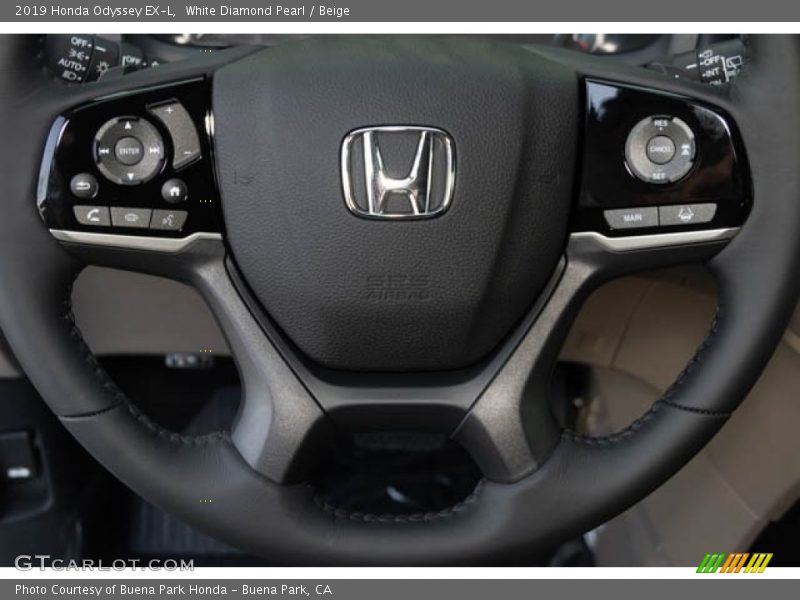 White Diamond Pearl / Beige 2019 Honda Odyssey EX-L