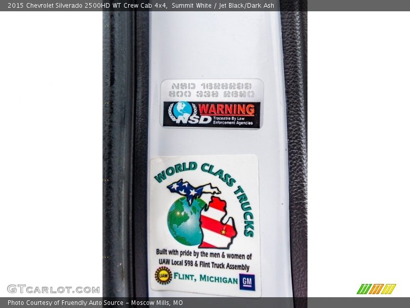 Summit White / Jet Black/Dark Ash 2015 Chevrolet Silverado 2500HD WT Crew Cab 4x4