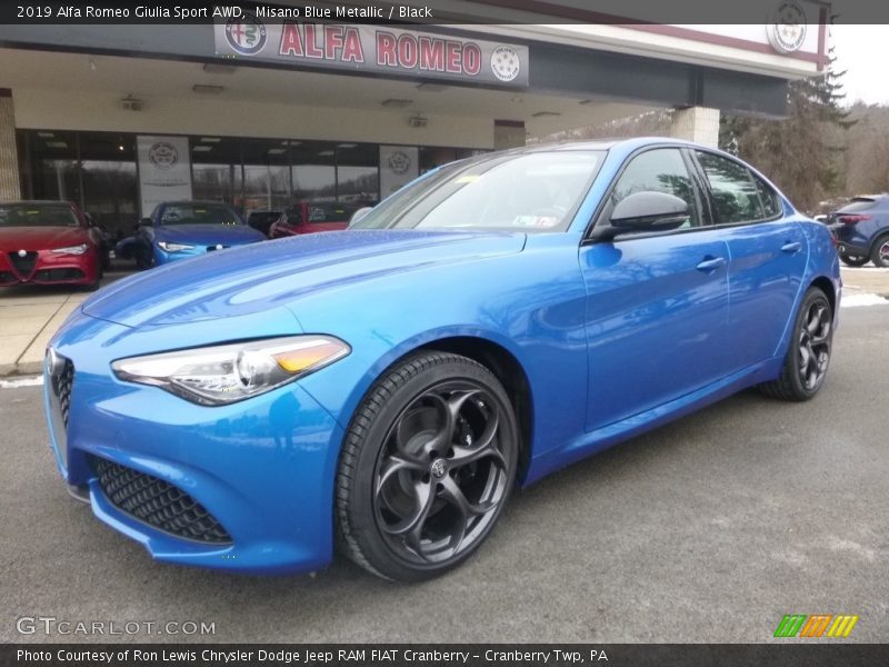 Misano Blue Metallic / Black 2019 Alfa Romeo Giulia Sport AWD