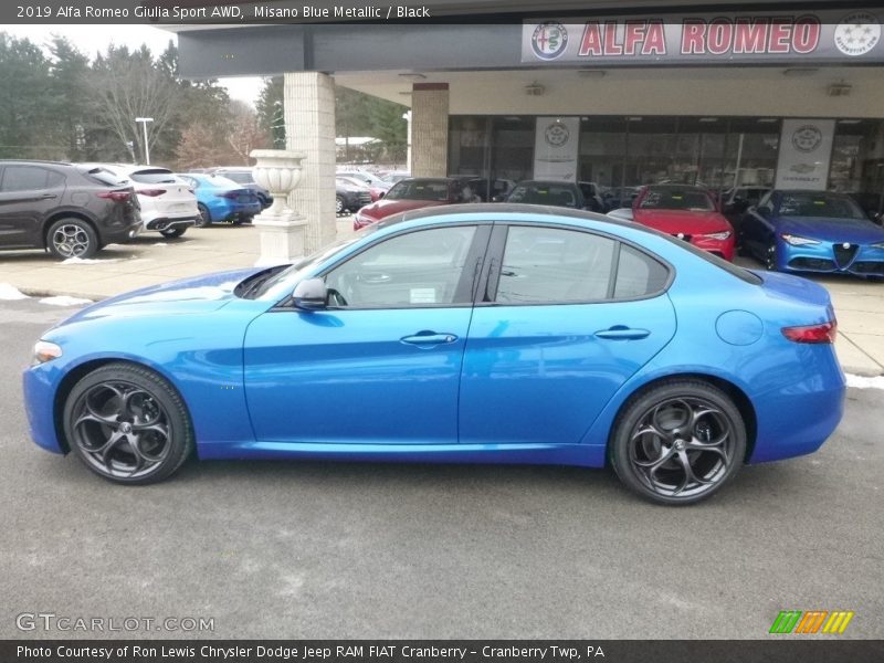 Misano Blue Metallic / Black 2019 Alfa Romeo Giulia Sport AWD