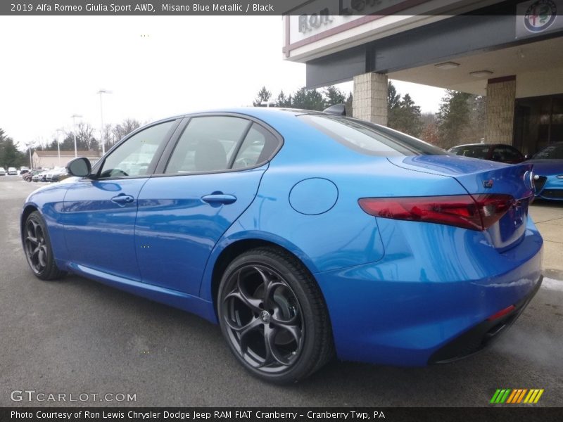 Misano Blue Metallic / Black 2019 Alfa Romeo Giulia Sport AWD