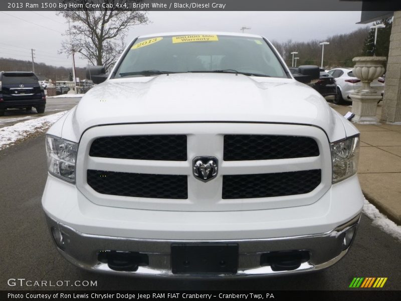 Bright White / Black/Diesel Gray 2013 Ram 1500 Big Horn Crew Cab 4x4