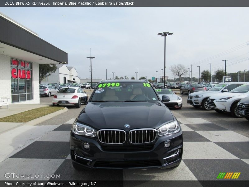 Imperial Blue Metallic / Canberra Beige/Black 2018 BMW X5 xDrive35i
