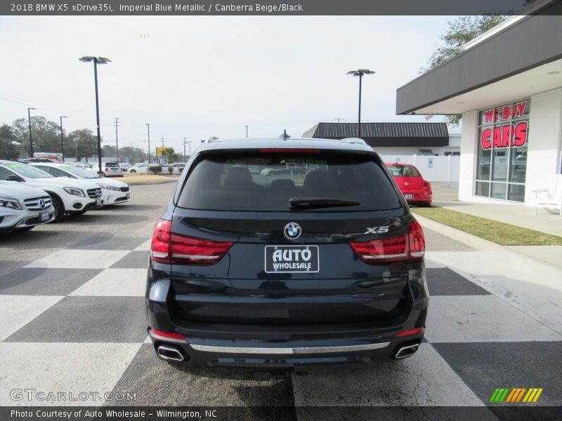 Imperial Blue Metallic / Canberra Beige/Black 2018 BMW X5 xDrive35i