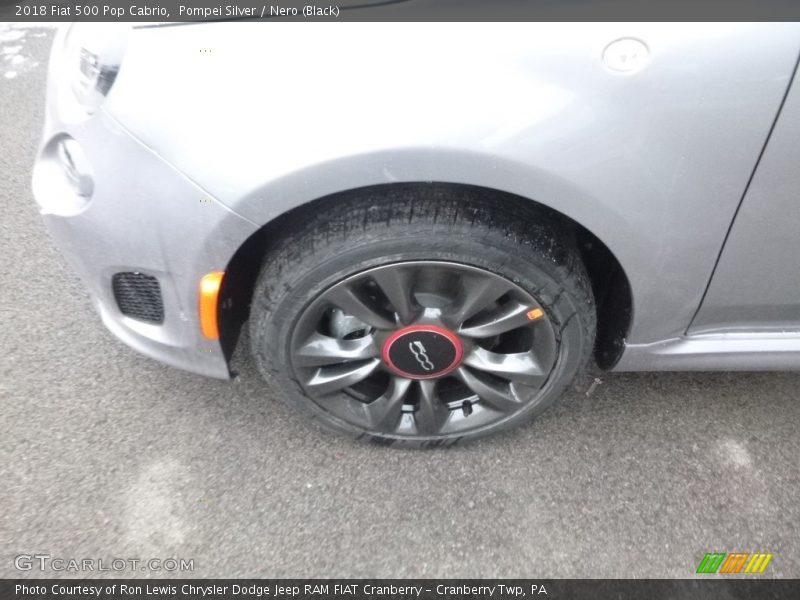 Pompei Silver / Nero (Black) 2018 Fiat 500 Pop Cabrio